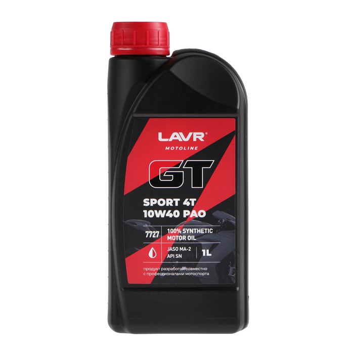 Моторное масло LAVR MOTO GT SPORT 4T, 1 л Ln7727