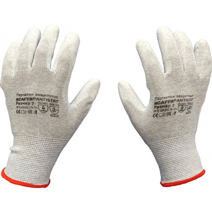 фото Перчатки для защиты от порезов scaffa antistat pu, размер 9