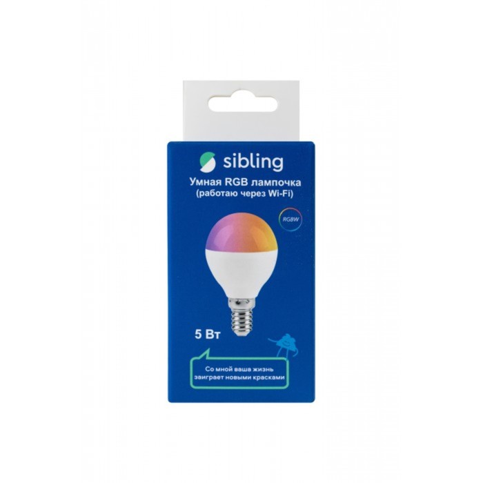 

Умная лампочка Sibling Powerlite-L G45, 5 Вт, 400 Лм, ,TKSQ