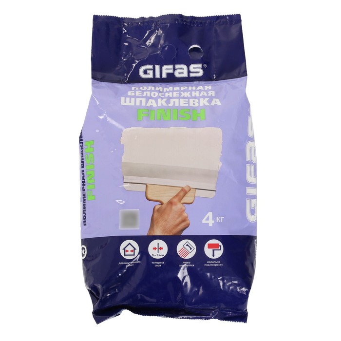 цена Шпаклевка полимерная GIFAS FINISH 4кг