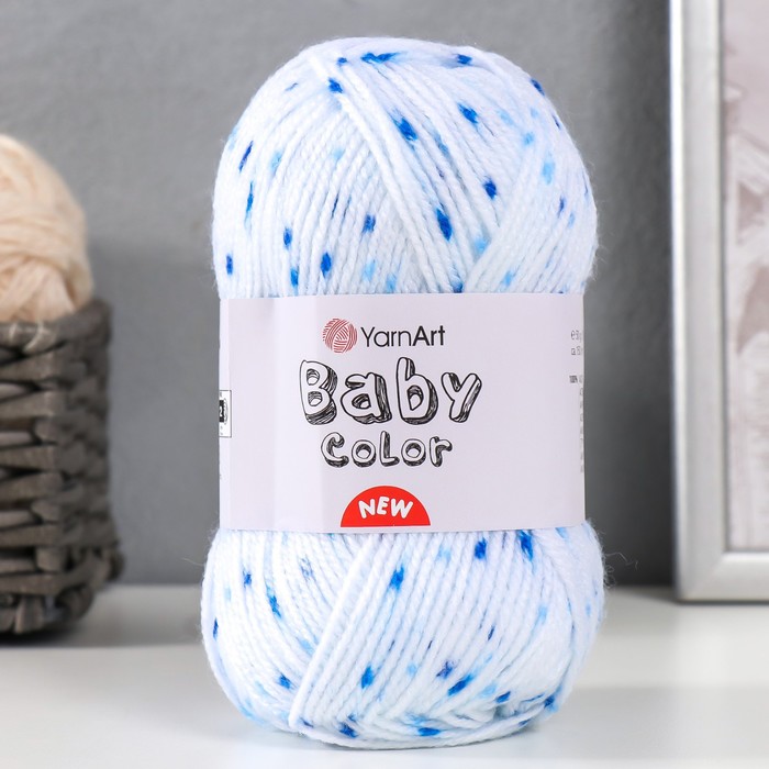 

Пряжа "Baby color" 100% акрил 150м/50гр (210 син.голуб)