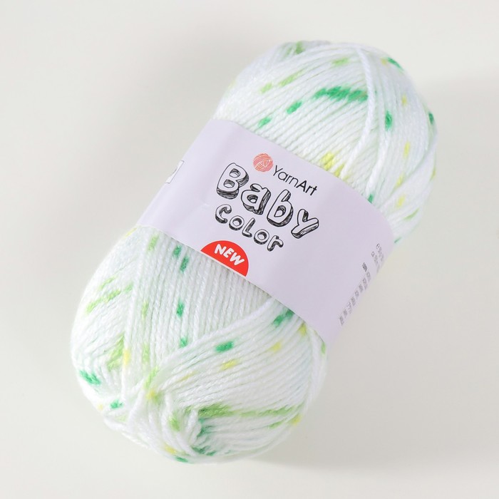 

Пряжа "Baby color" 100% акрил 150м/50гр (216 зел.салат)