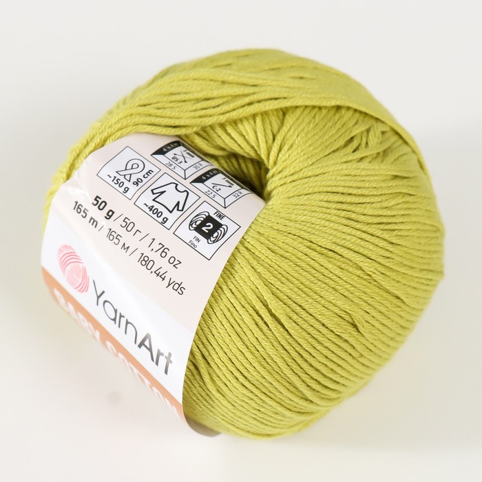 

Пряжа "Baby cotton" 50% акрил 50% хлопок 165м/50гр (436 липа)
