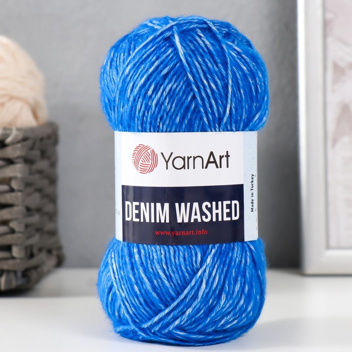 

Пряжа "Denim Washed" 30% акрил 70% хлопок 130м/50гр (910 василёк)