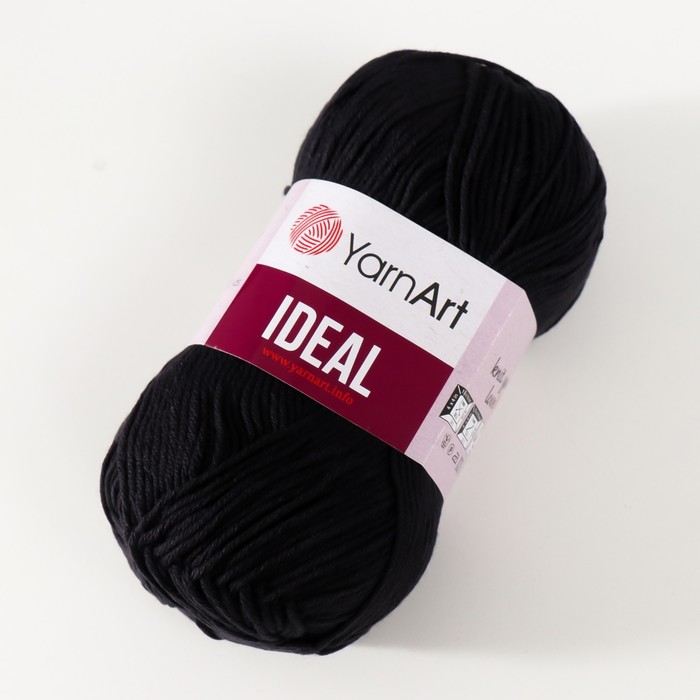 

Пряжа "Ideal" 100% хлопок 170м/50гр (221 чёрный)