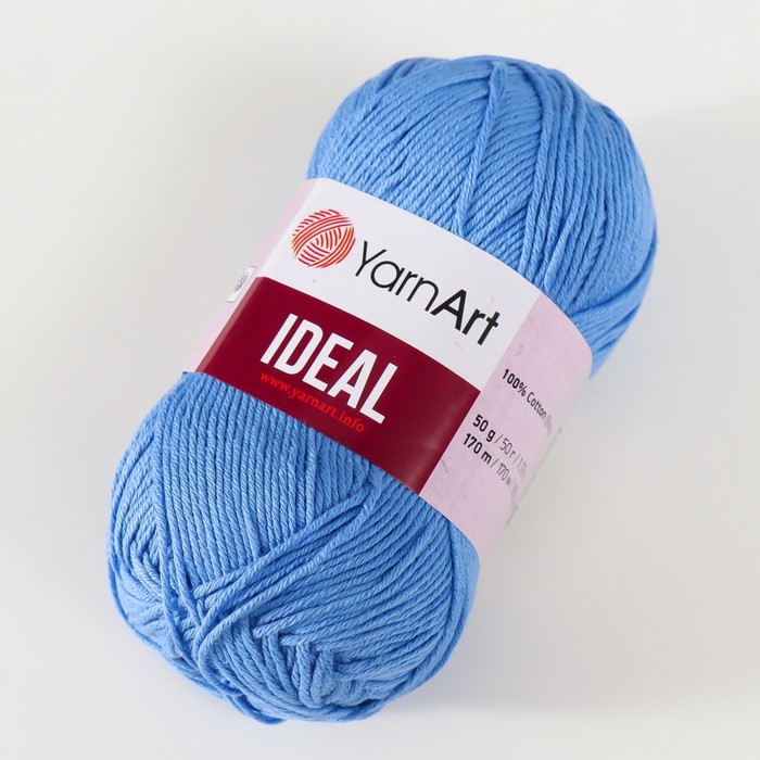 

Пряжа "Ideal" 100% хлопок 170м/50гр (239 темн.голубой)
