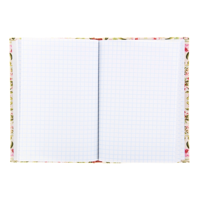 Записная книжка твёрдая обложка А6, 64 листа "Цветочные узоры", глянцевая ламинация