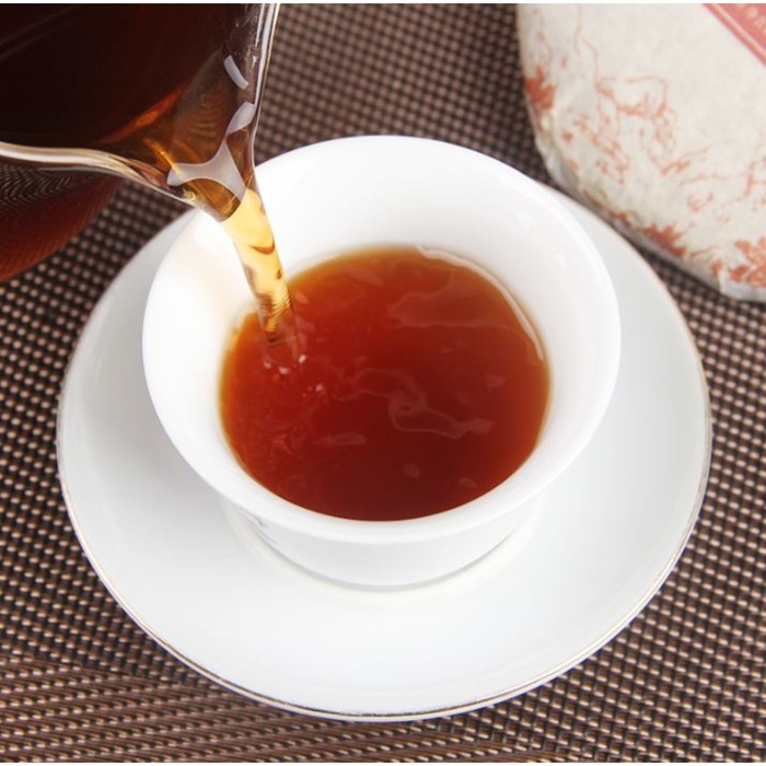 фото Китайский выдержанный чай "шу пуэр. bulang shan", 100 г, 2020 г, юньнань, блин джекичай