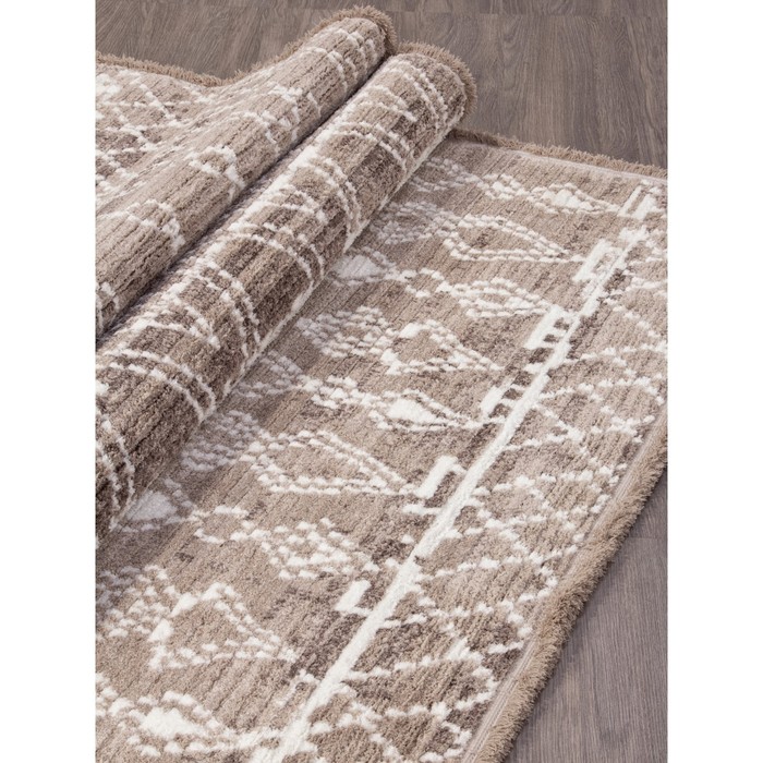 

Ковёр прямоугольный Joli A932AC, размер 120x180 см, цвет l.beige / p.white