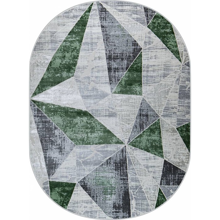 

Ковёр овальный Kleopatra 37515A, размер 150x300 см, цвет green fls/l.grey