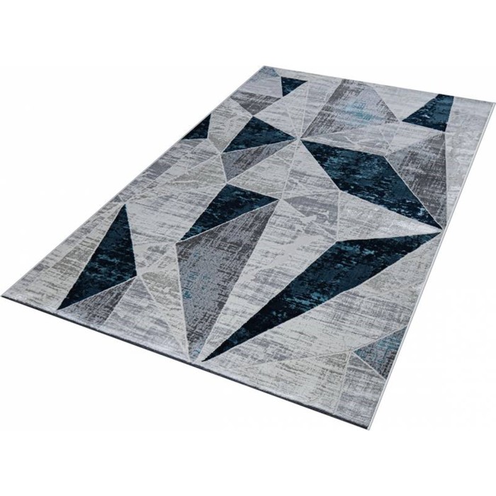 

Ковёр прямоугольный Kleopatra 37515A, размер 100x200 см, цвет blue fls/l.grey