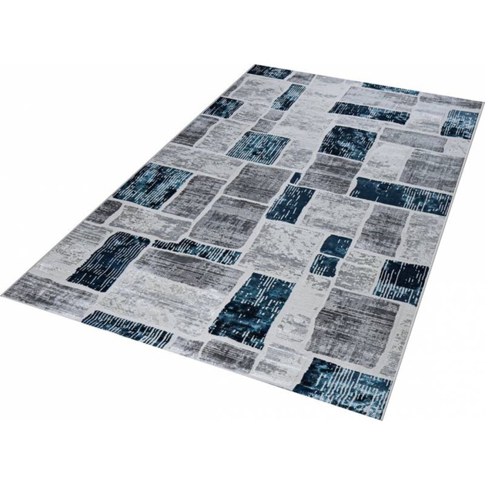 

Ковёр прямоугольный Kleopatra 38471A, размер 80x150 см, цвет blue fls/l.grey