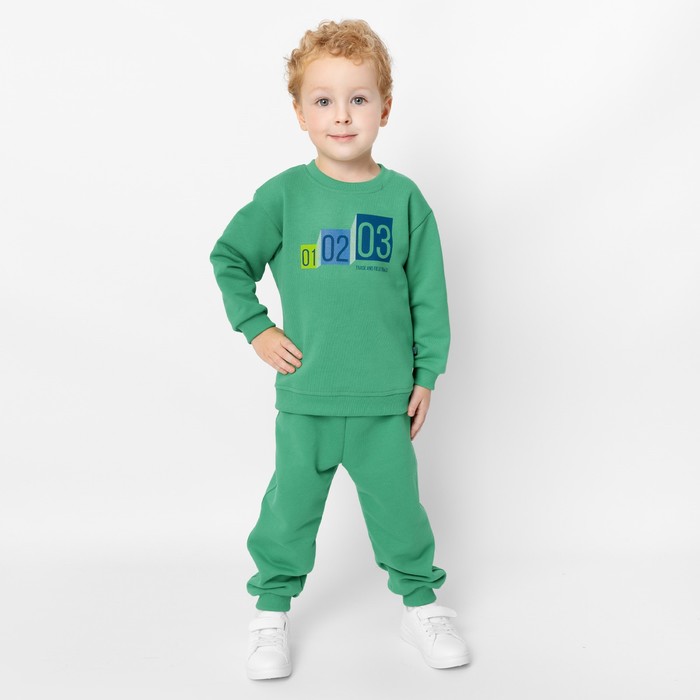 фото Брюки для мальчика, рост 92 см, цвет зелёный bossa nova