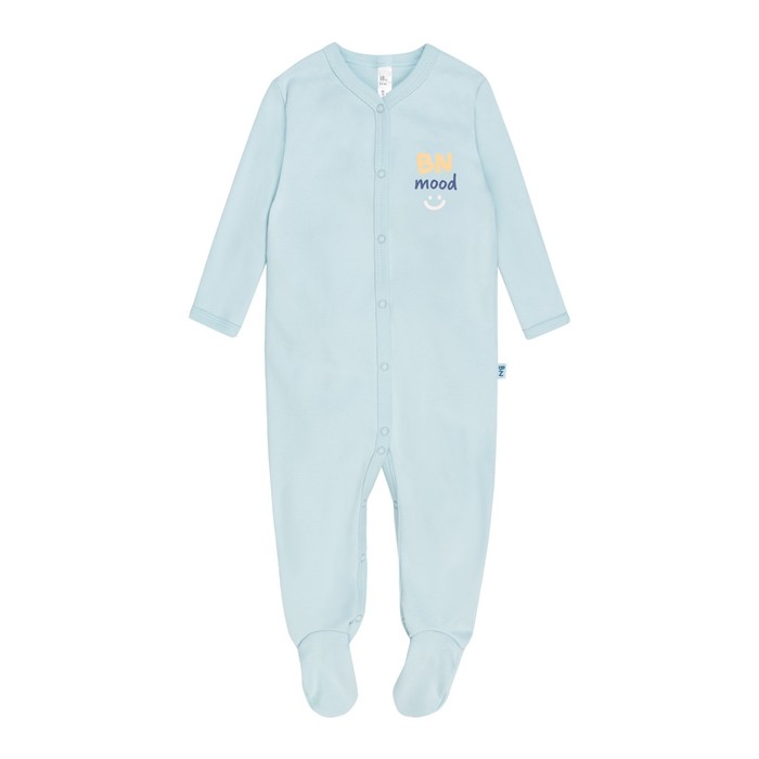 фото Комбинезон детский с закрытыми ножками «горошинка», рост 68 см, цвет голубой bossa nova