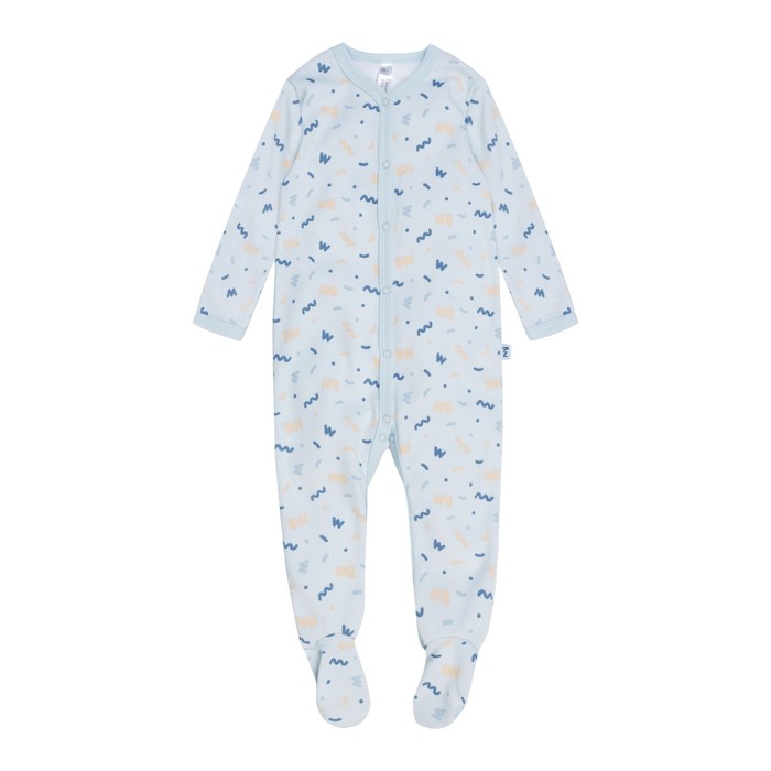 фото Комбинезон детский с закрытыми ножками «горошинка», рост 68 см, цвет голубой bossa nova