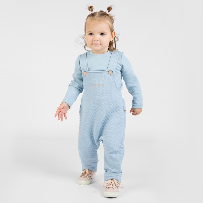фото Полукомбинезон детский bunny, рост 68 см, цвет голубой bossa nova