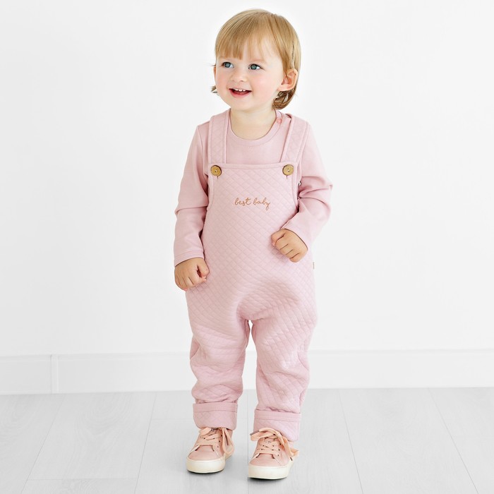 фото Полукомбинезон детский bunny, рост 86 см, цвет пудровый bossa nova