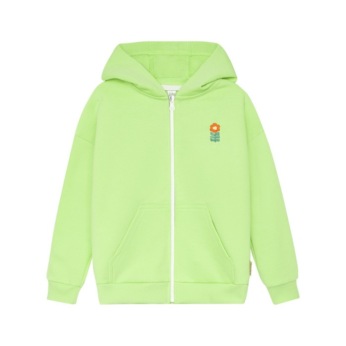 

Толстовка с капюшоном для девочки, рост 104 см, цвет лайм