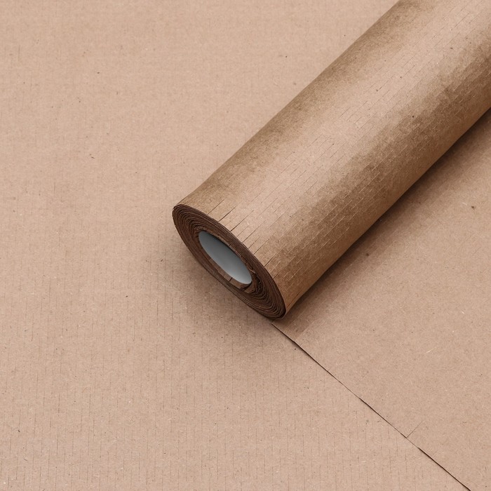 Бумага сотовая для упаковки 0,5 х 10 м, 80 г/м2, Коричневая крафт