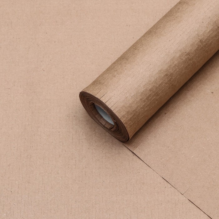Бумага сотовая для упаковки 0,5 х 50 м, 80 г/м2, Коричневая крафт