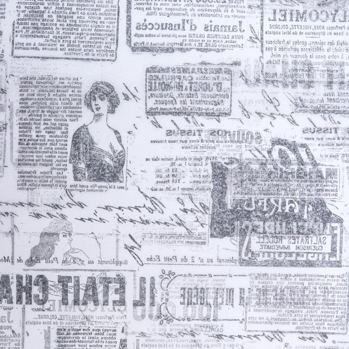 Бумага парафинированная "Газета старая", в листах 0,38х10 м