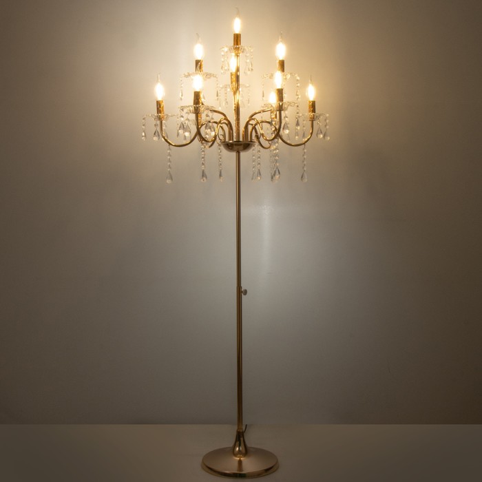 

Торшер "Шик" 10хE14 40Вт золото 60х60х115-165 см