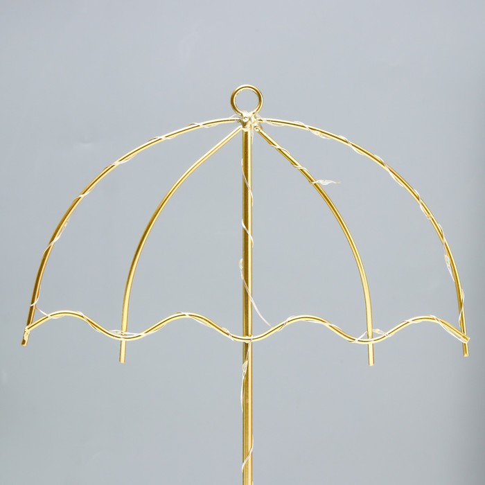 Ночник "Зонтик" LED от батареек 3хАА золото 10х22,5х31,5 см
