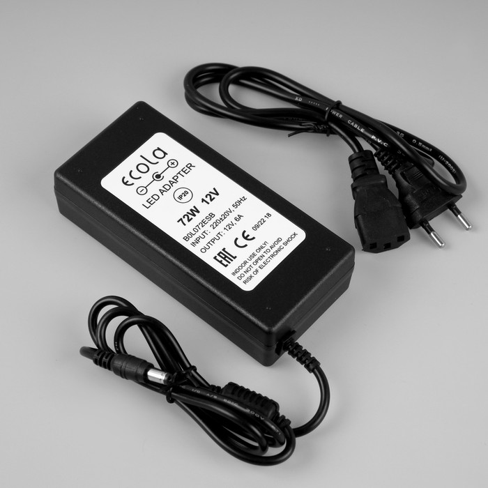 Блок питания Ecola для светодиодной ленты 12 В, 72 Вт, IP20 диммер для светодиодной ленты 12 в 72 вт ip20 navigator 14019