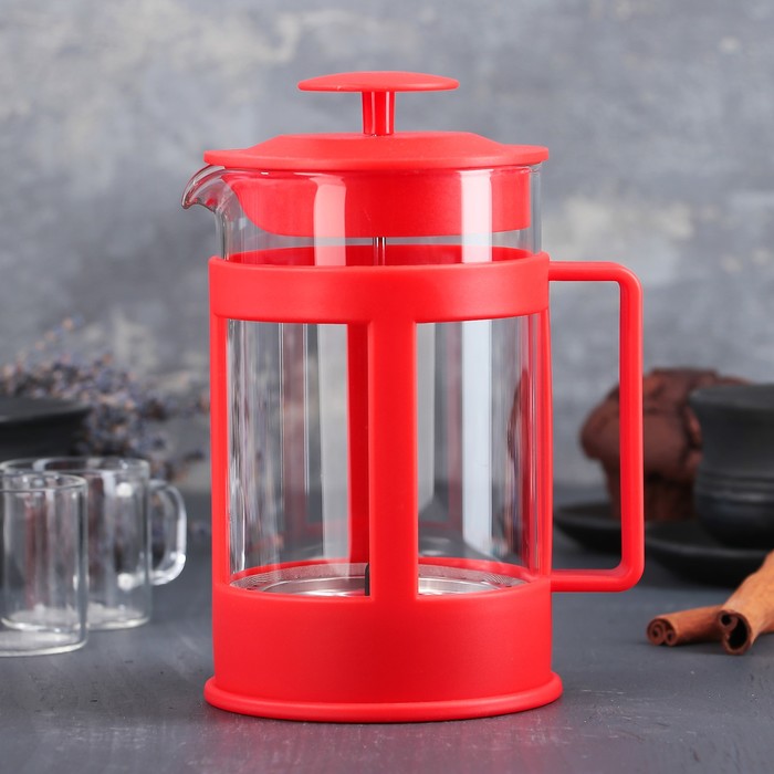 Френч-пресс 800 мл "Классика", цвет красный