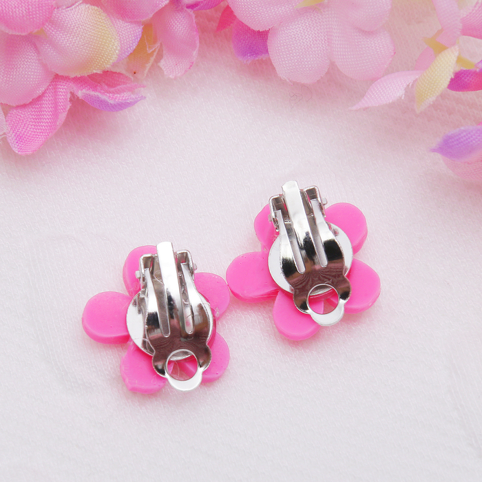 Клипсы детские "Выбражулька" ромашка в крапинку, цвета МИКС