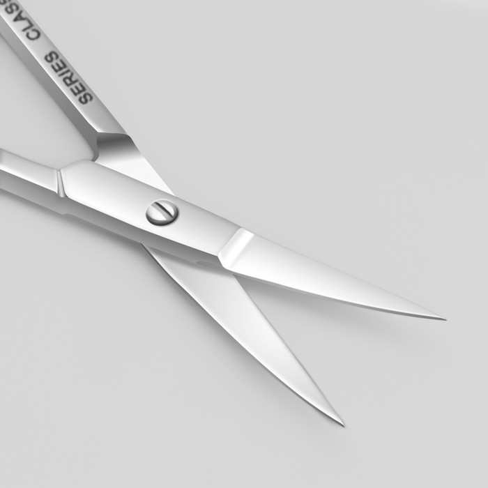 Ножницы маникюрные, загнутые, узкие, 9 см, на блистере, цвет серебристый, В113-FD-SH