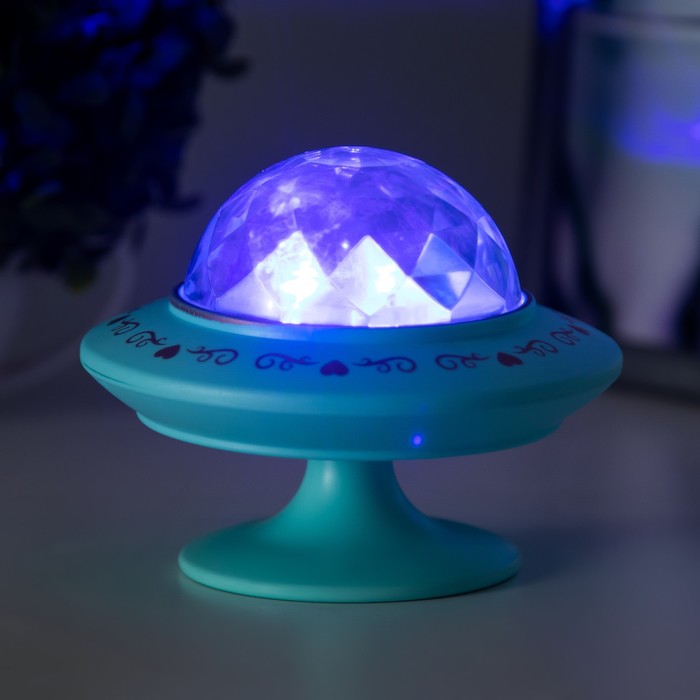Ночник-проектор "Фьюжн" LED 3хLR44 голубой 12х12х10 см