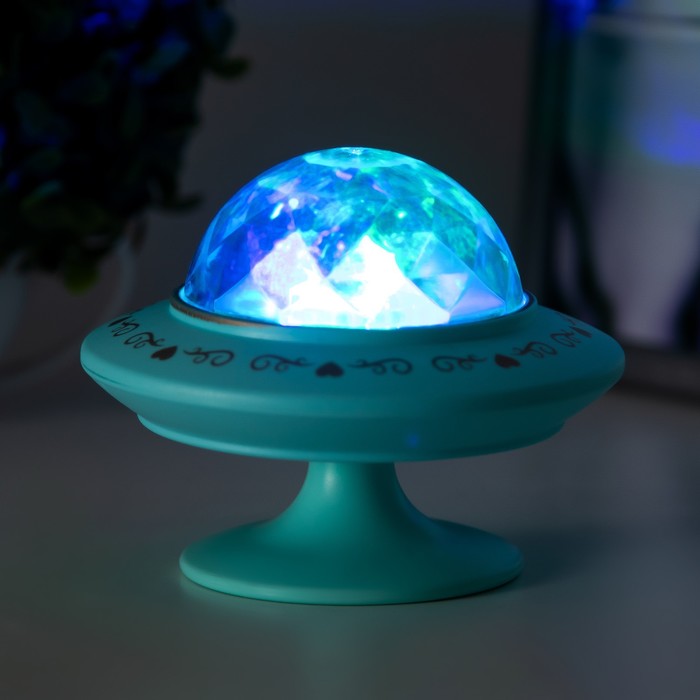 Ночник-проектор "Фьюжн" LED 3хLR44 голубой 12х12х10 см