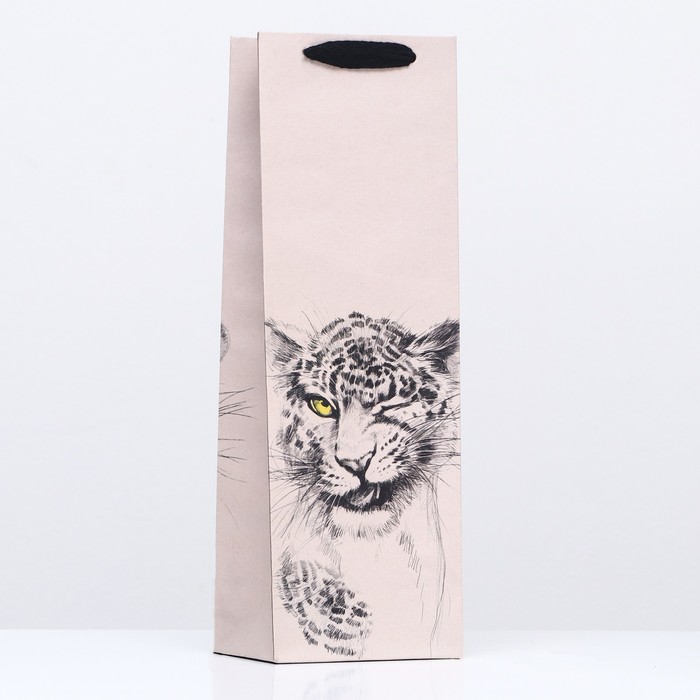 Пакет подарочный Игривый Леопардио, 12 х 36 х 8,5 см