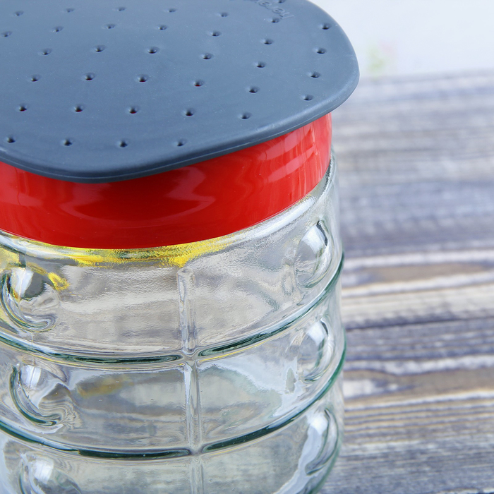 Банка для хранения продуктов 1 л "Сальса", красная