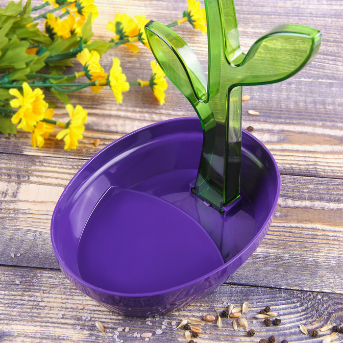 Подставка для ложки "Цветок", цвет фиолетовый