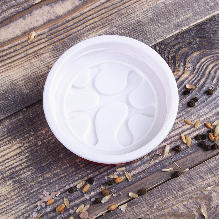 Банка для сыпучих продуктов 720 мл Puzzle, красная