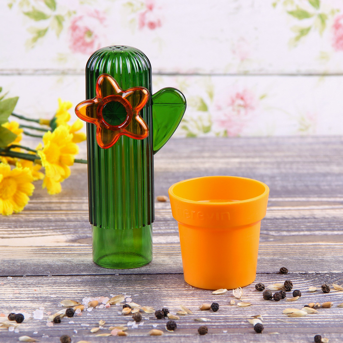 Солонка "Кактус" 11,5х5 см, цвета МИКС