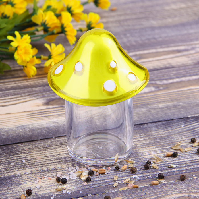 Солонка "Грибочек" 10,5х7 см, цвета МИКС