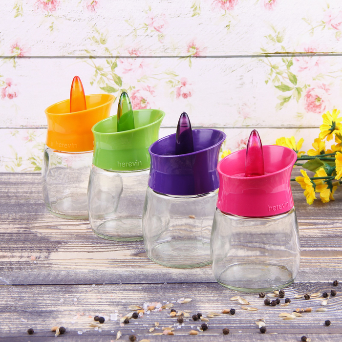 Банка для специй 200 мл "Лилия", цвета МИКС