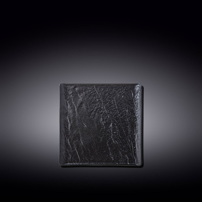 Тарелка квадратная Wilmax England Slate Stone, размер 13х13 см, цвет чёрный сланец тарелка глубокая wilmax england slate stone d 24 см 200 мл цвет чёрный сланец