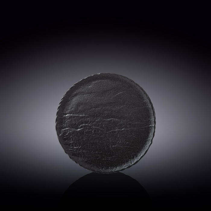 Тарелка круглая Wilmax England Slate Stone, d=18 см, цвет чёрный сланец тарелка круглая wilmax england slate stone d 23 см