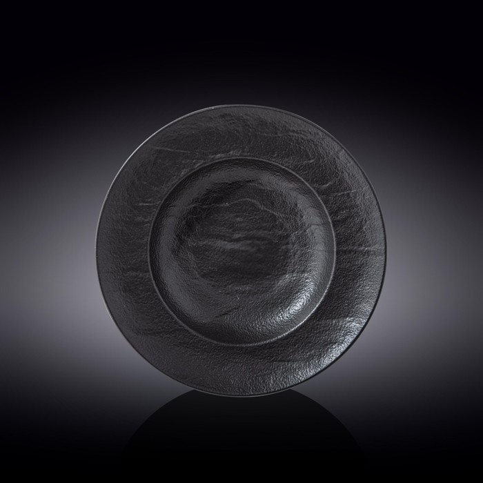 Тарелка глубокая Wilmax England Slate Stone, d=25.5 см, 350 мл, цвет чёрный сланец тарелка глубокая wilmax england slate stone d 24 см 200 мл цвет чёрный сланец