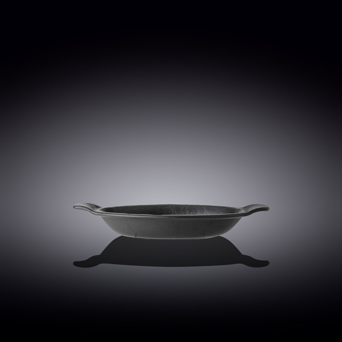 фото Форма для запекания овальная wilmax england sand stone, с ручками, размер 23.5х12.5 см, 300 мл, цвет чёрный сланец