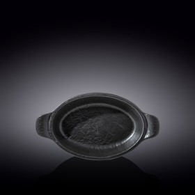 Форма для запекания овальная Wilmax England Slate Stone, с ручками, размер 28х16 см, 500 мл, цвет чёрный сланец