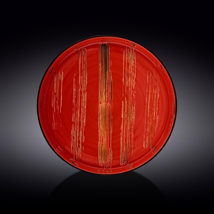 Тарелка Wilmax England Scratch, d=28 см, цвет красный