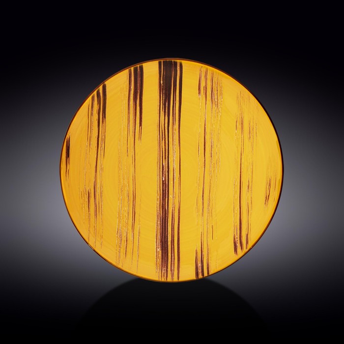 Тарелка круглая Wilmax England Scratch, d=28 см, цвет жёлтый