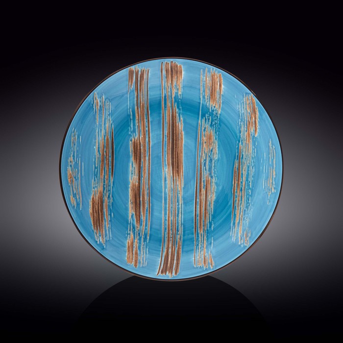 Тарелка глубокая Wilmax England Scratch, d=28.5 см, 500 мл, цвет голубой