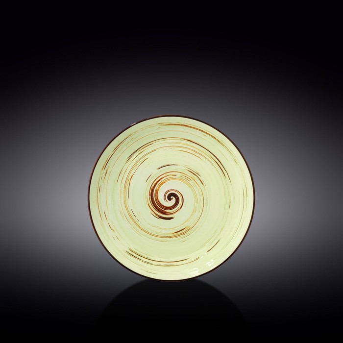 Тарелка круглая Wilmax England Spiral, d=18 см, цвет фисташковый тарелка trent круглая d 18 см