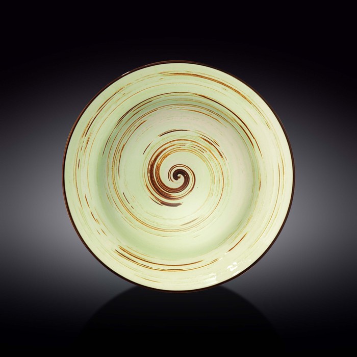 Тарелка глубокая Wilmax England Spiral, d=28.5 см, 500 мл, цвет фисташковый тарелка глубокая wilmax spiral d 28 5 см 500 мл цвет фисташковый